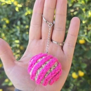 Concha Pan Dulce Crochet Keychain